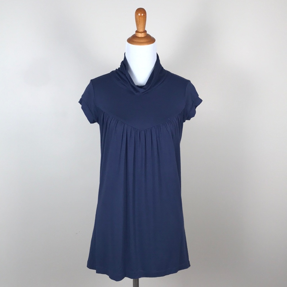 Lewis Cho Mock Neck Tunic Top